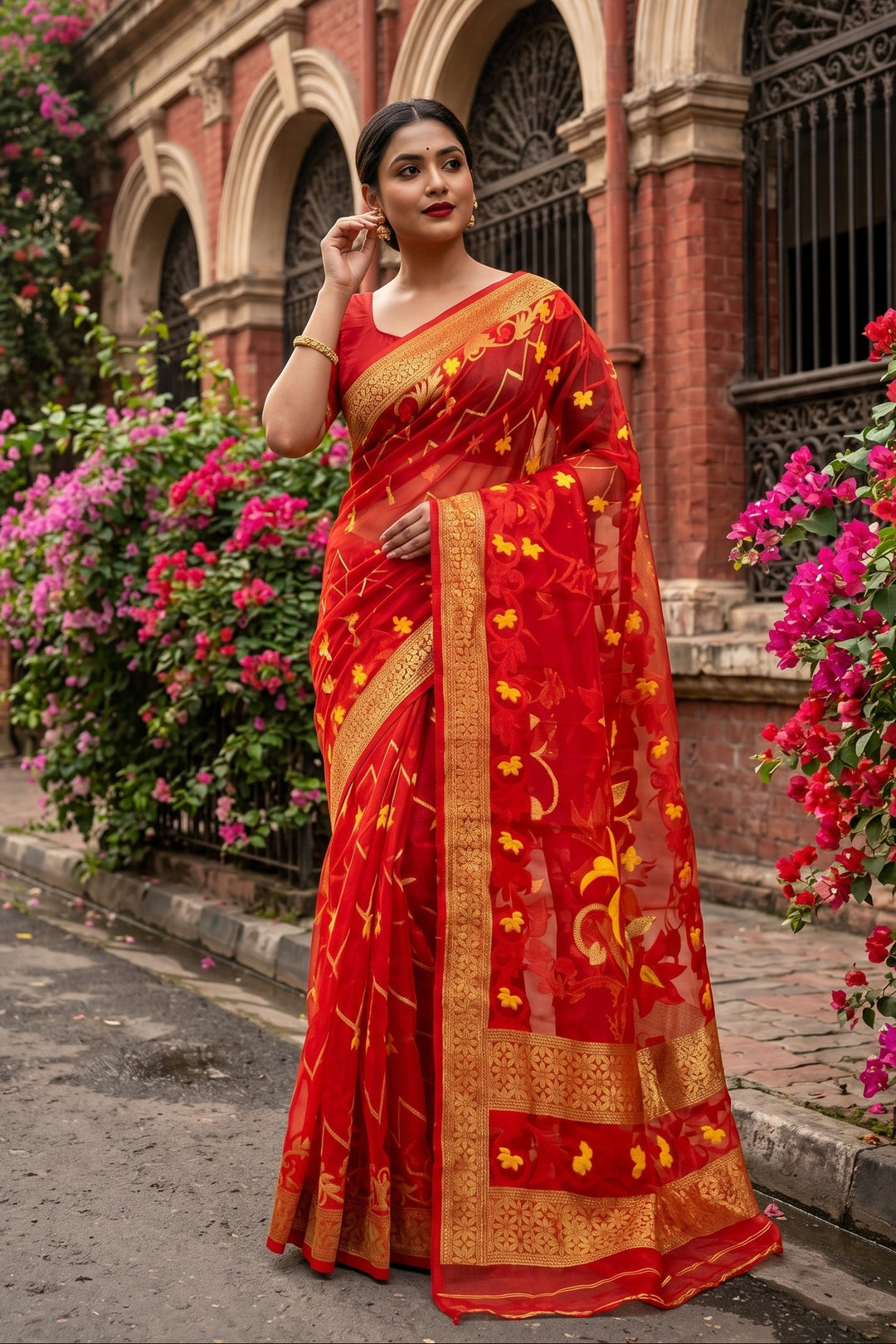 Nirjharini Dhakai Jamdani Saree