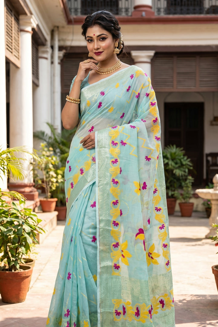 Nirjharini Dhakai Jamdani Saree
