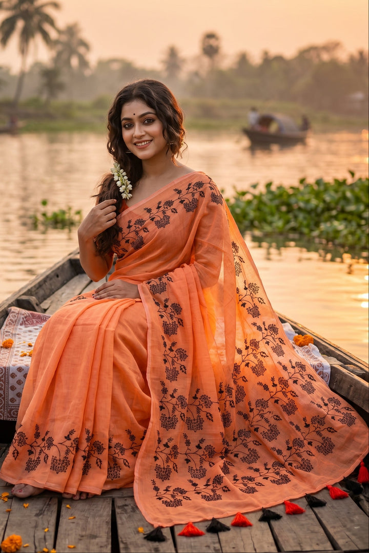 Bangarup (বঙ্গরূপ)– The Beauty of Bengal Embroidered Saree