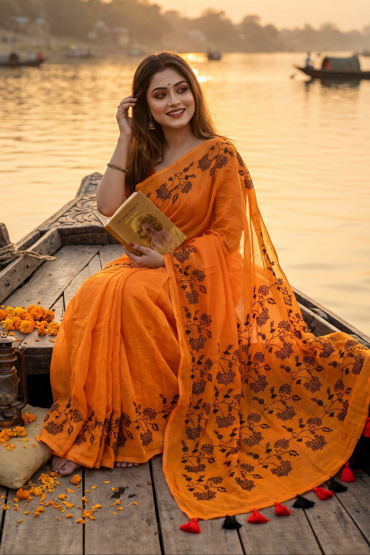 Bangarup (বঙ্গরূপ)– The Beauty of Bengal Embroidered Saree