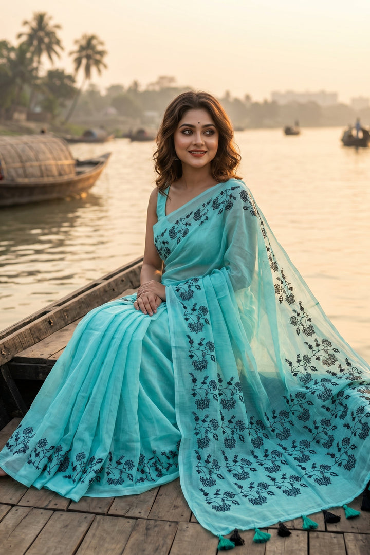 Bangarup (বঙ্গরূপ)– The Beauty of Bengal Embroidered Saree