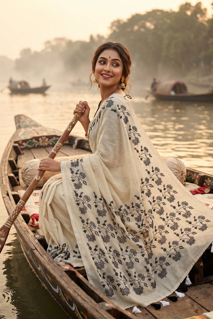 Bangarup (বঙ্গরূপ)– The Beauty of Bengal Embroidered Saree