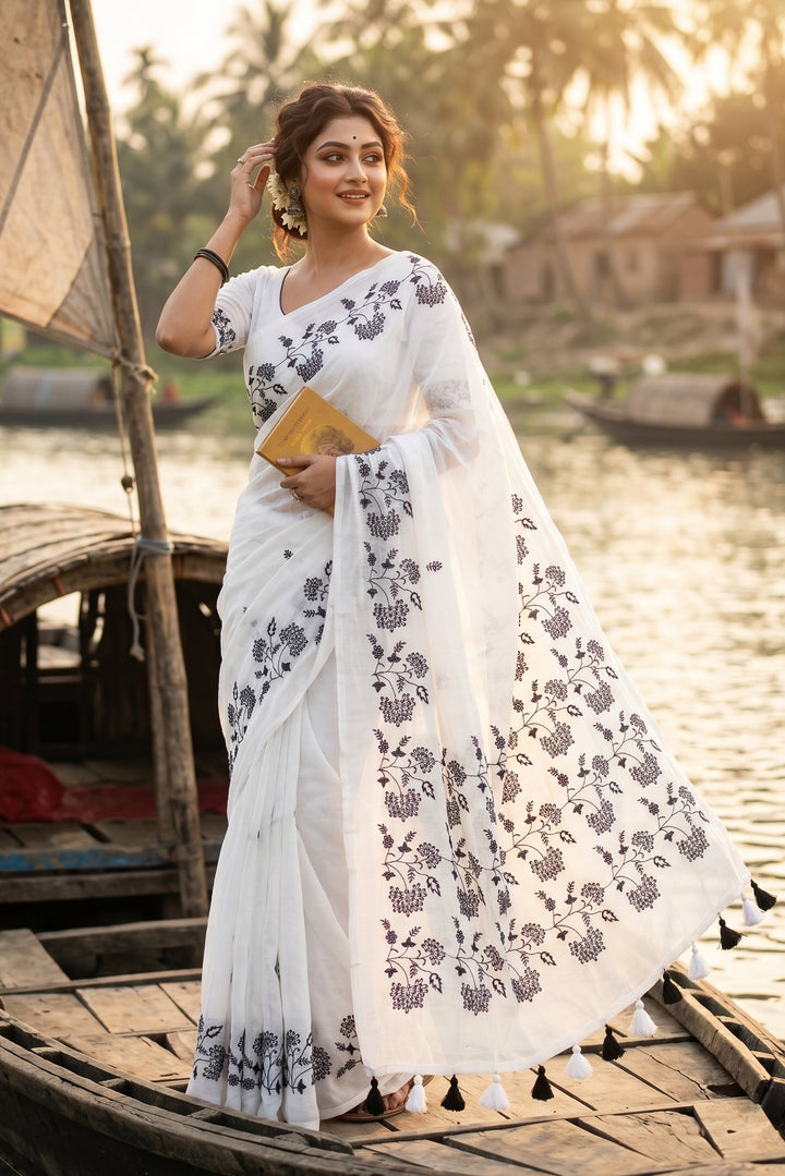 Bangarup (বঙ্গরূপ)– The Beauty of Bengal Embroidered Saree