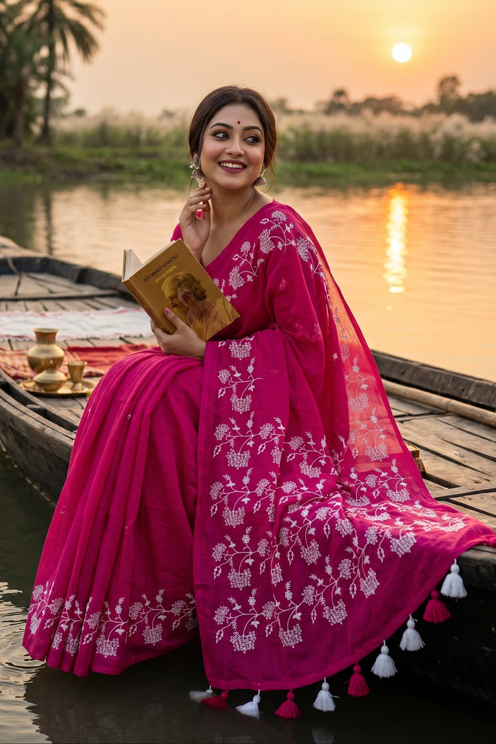 Bangarup (বঙ্গরূপ)– The Beauty of Bengal Embroidered Saree