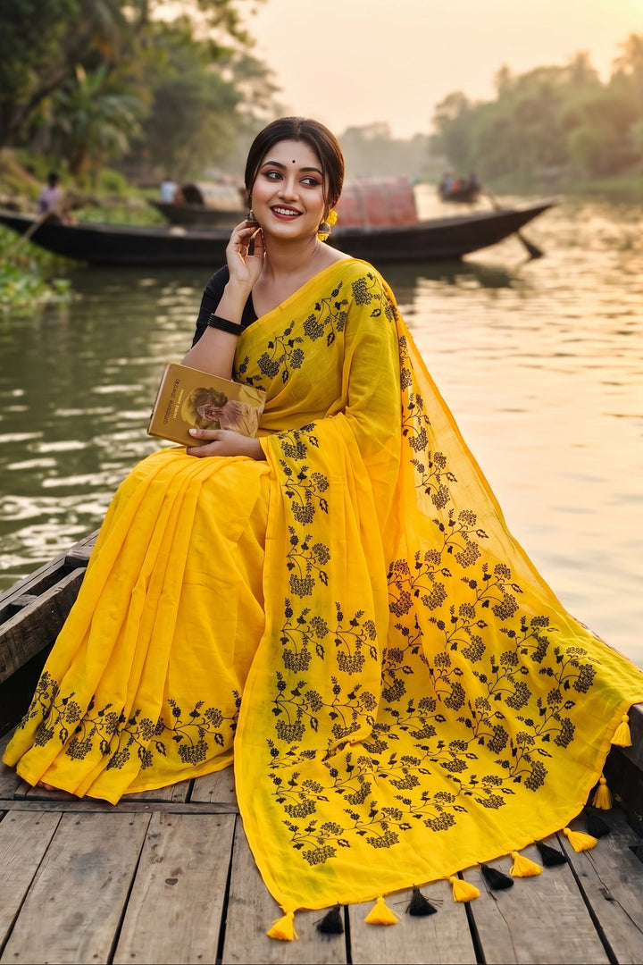 Bangarup (বঙ্গরূপ)– The Beauty of Bengal Embroidered Saree