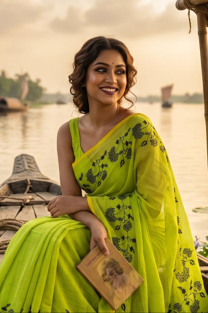 Bangarup (বঙ্গরূপ)– The Beauty of Bengal Embroidered Saree