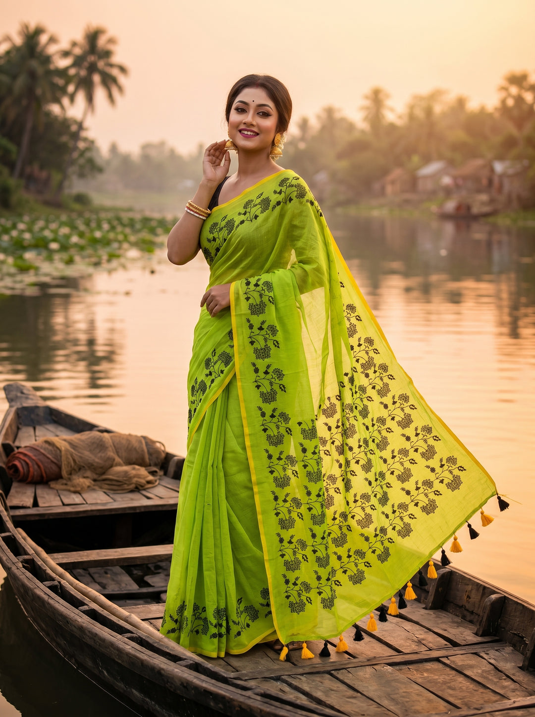 Bangarup (বঙ্গরূপ)– The Beauty of Bengal Embroidered Saree