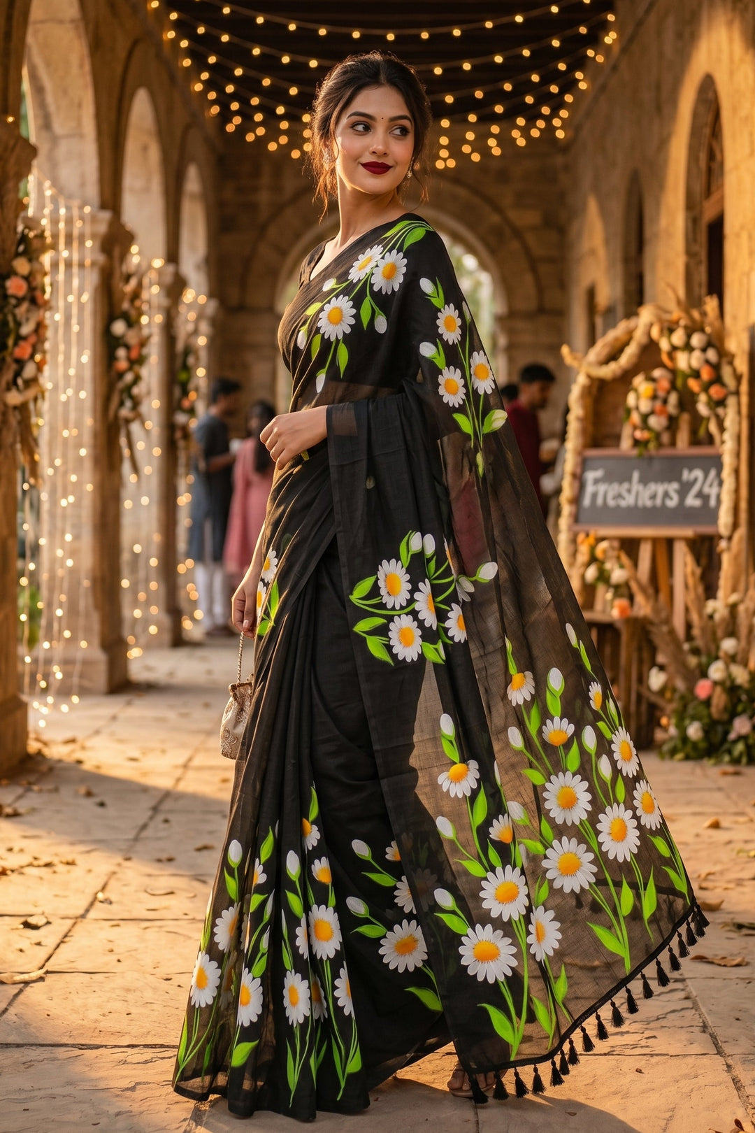 The perfect fresher's party  Mul Cotton Saree