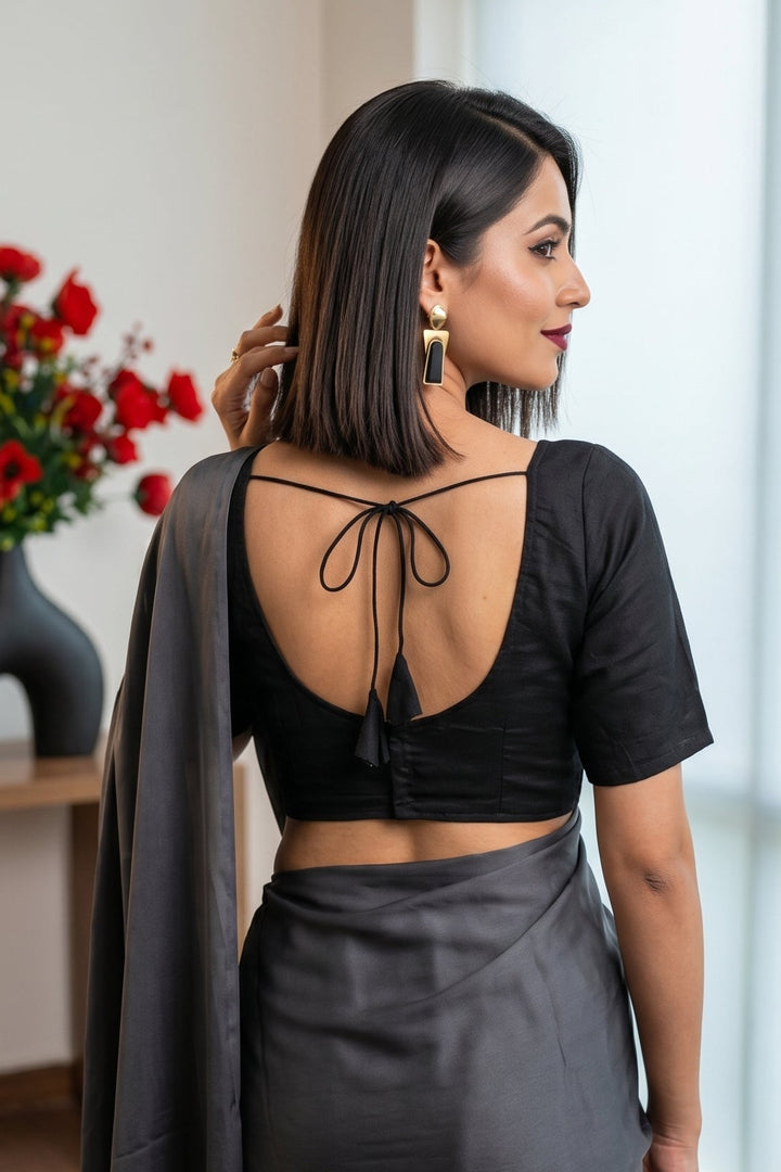 Smile Of Grace Fancy Designer Solid Color Blouse