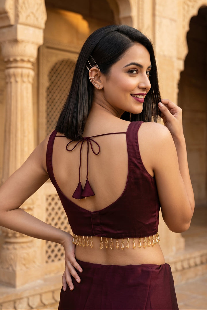 Well Wisher Fancy Designer Solid Color Blouse