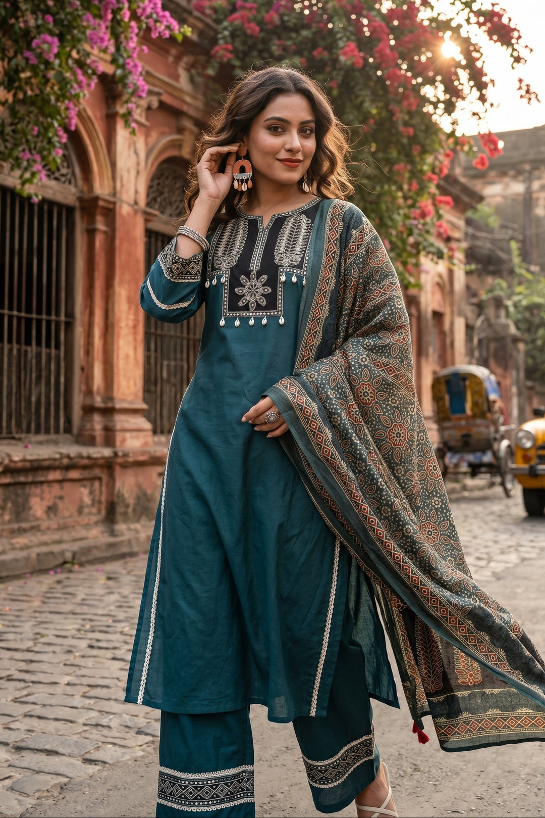 Sweet Moments Cotton Kurti Set