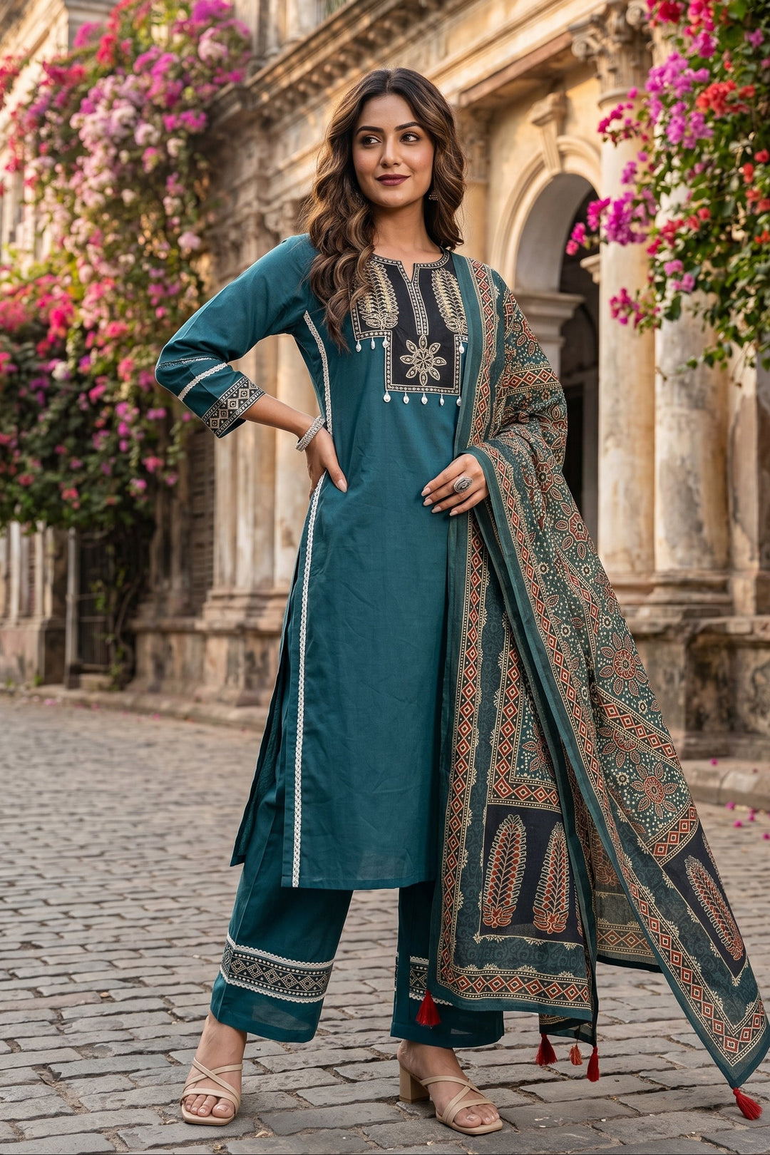 Sweet Moments Cotton Kurti Set