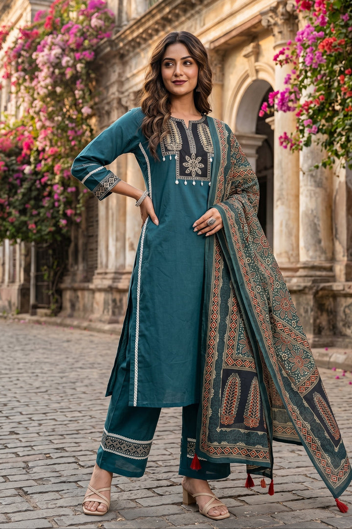 Sweet Moments Cotton Kurti Set