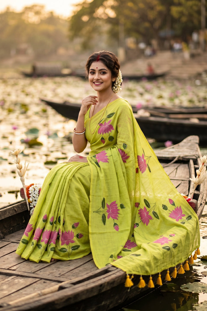 Podmosmita Mul Cotton Saree