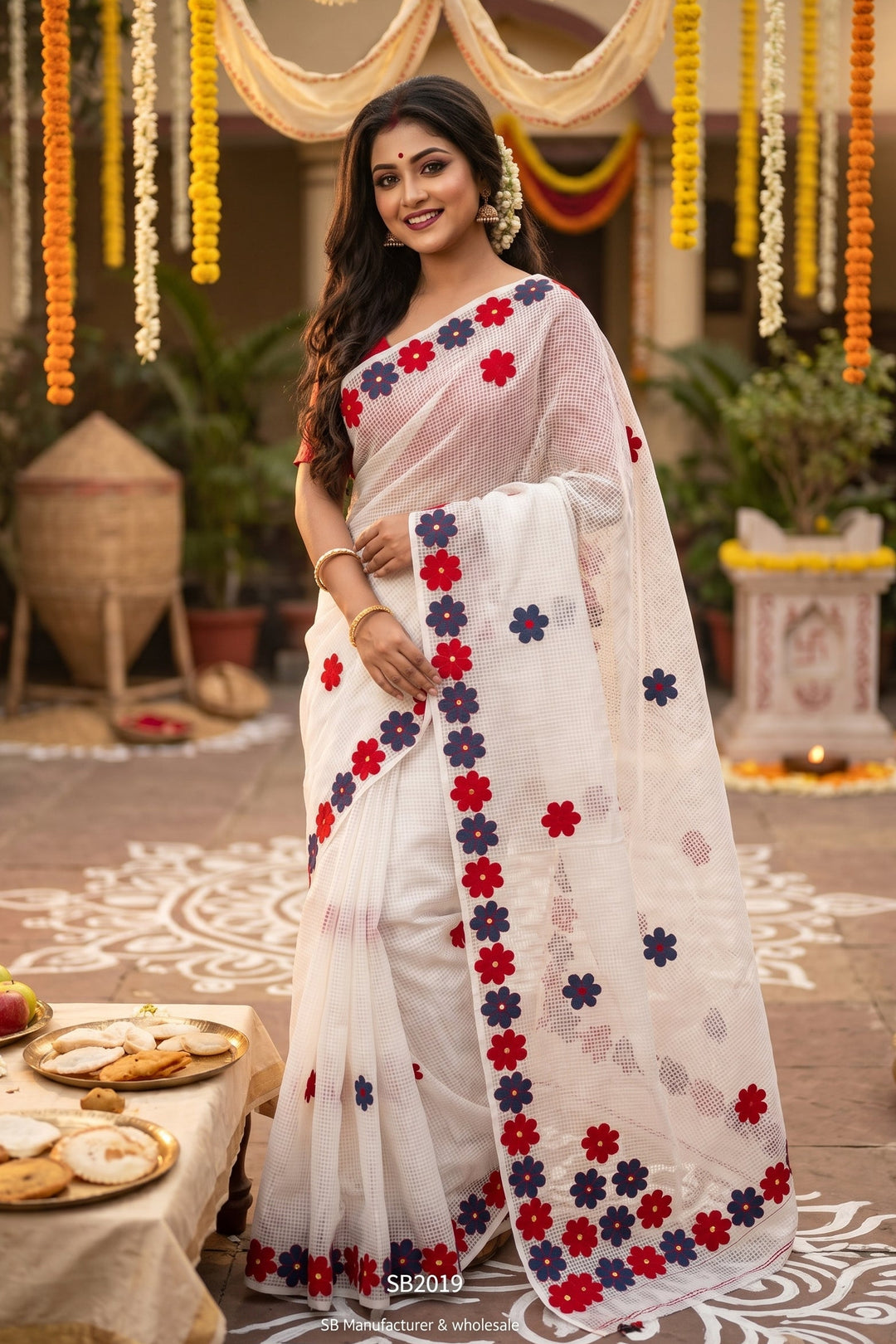 Surobhilata Reshom Kota Applique Saree
