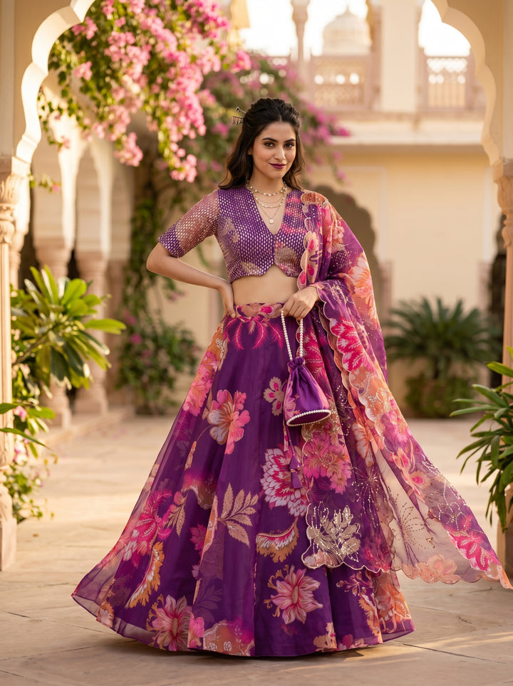 Petal Symphony Organza Lehenga