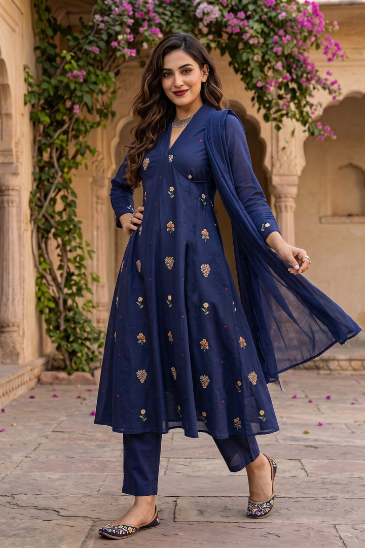 Orchid Glory Designer Cotton Kurti Set