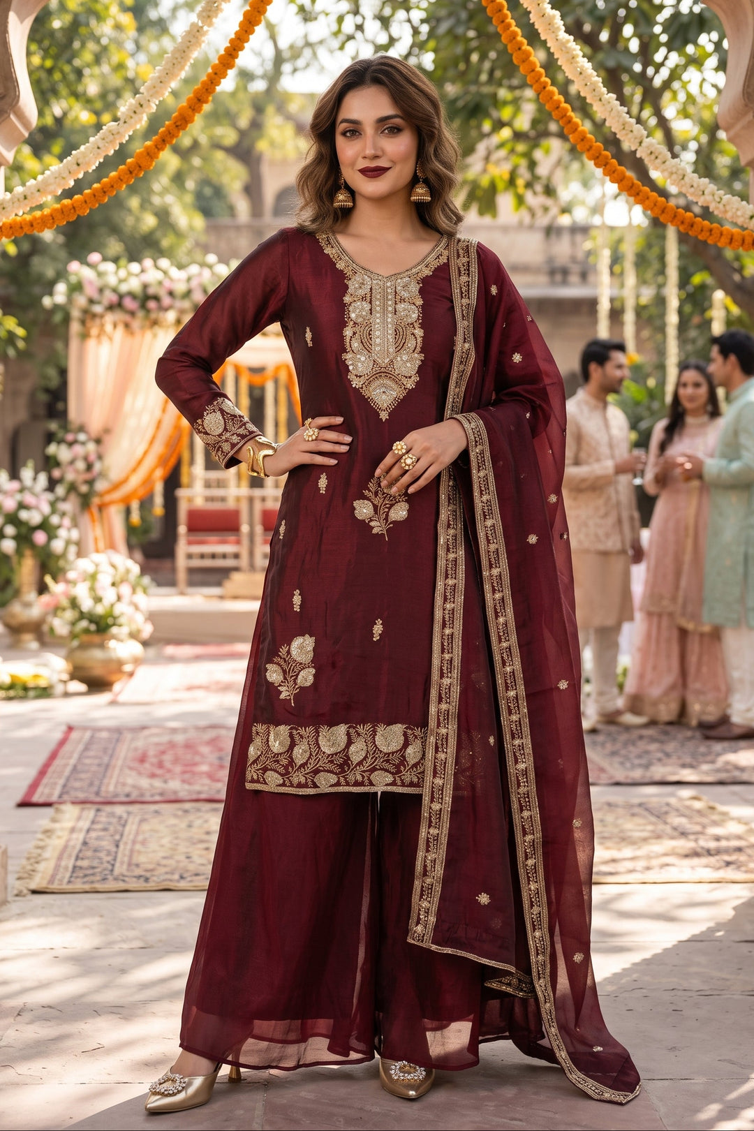 Queen's Desire Designer Sharara Set
