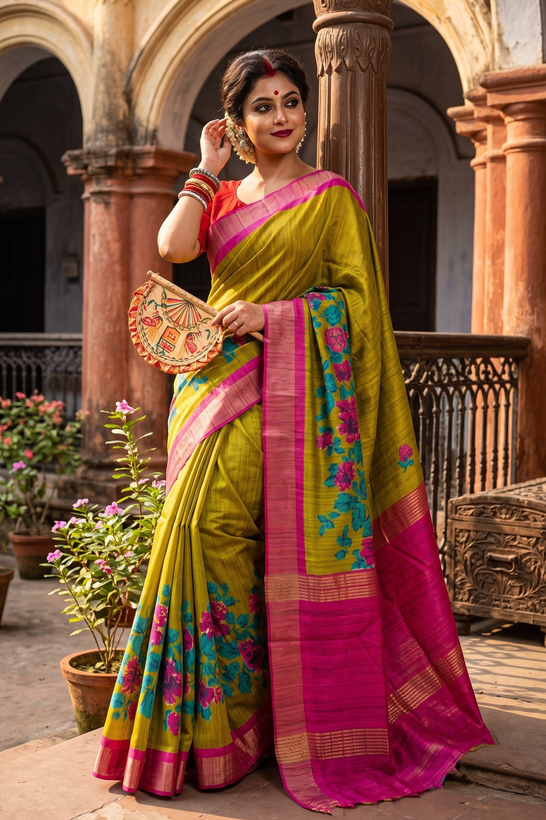Aura of Gold Ghicha Tussar Silk Saree