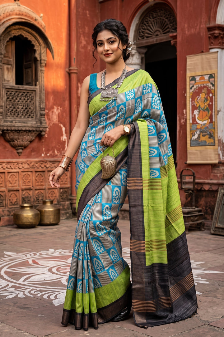 Aura of Gold Ghicha Tussar Silk Saree
