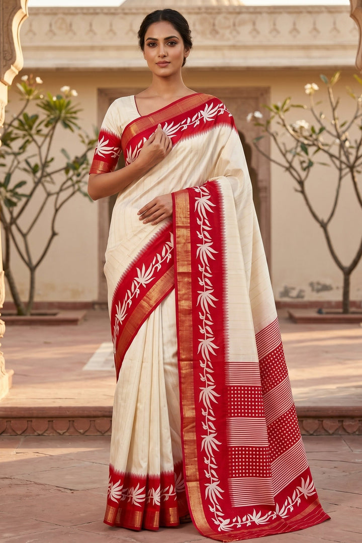 Borshar Gaan Bapta Tussar Silk Saree