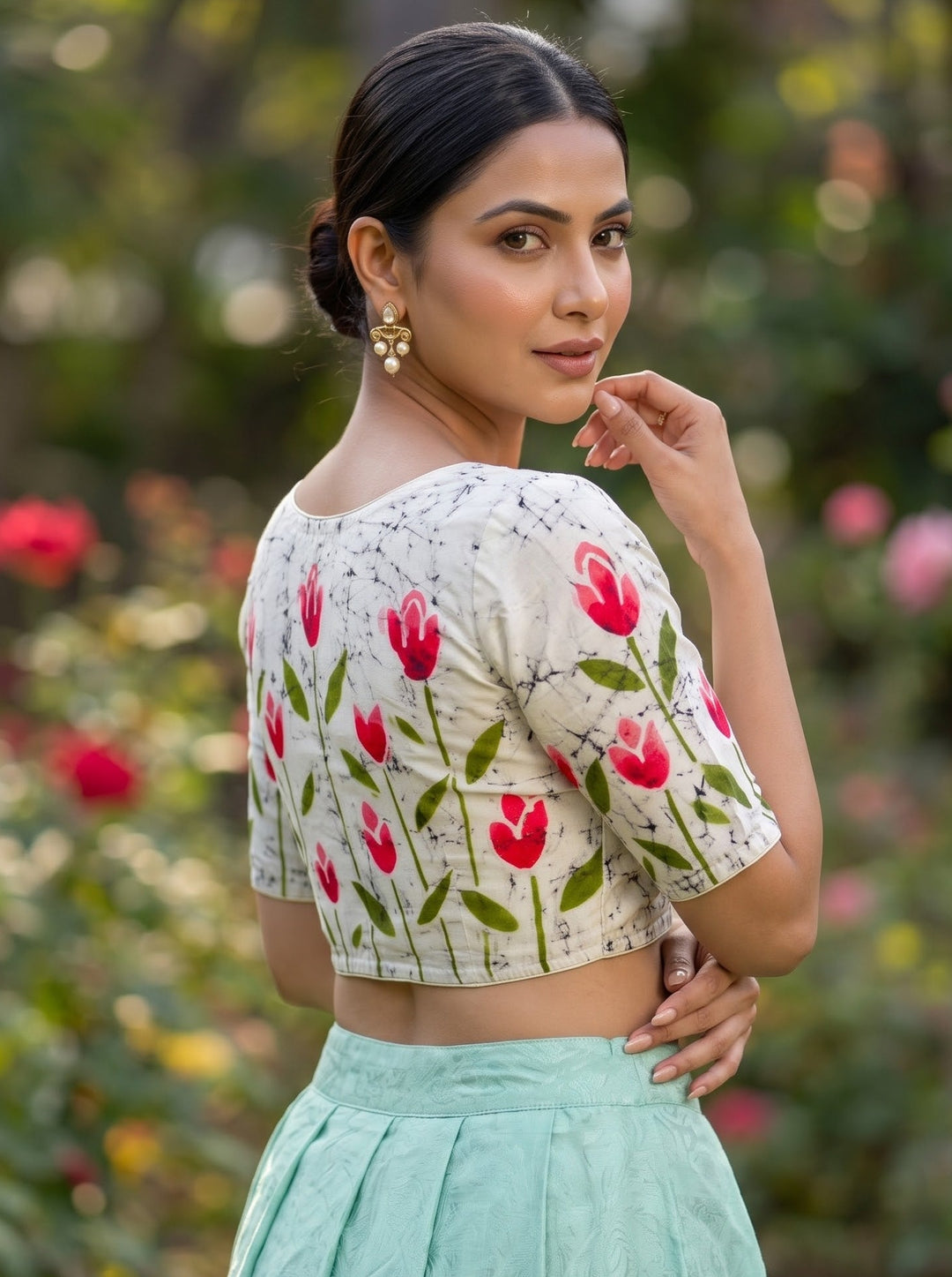 Tulip Charm Batik Blouse