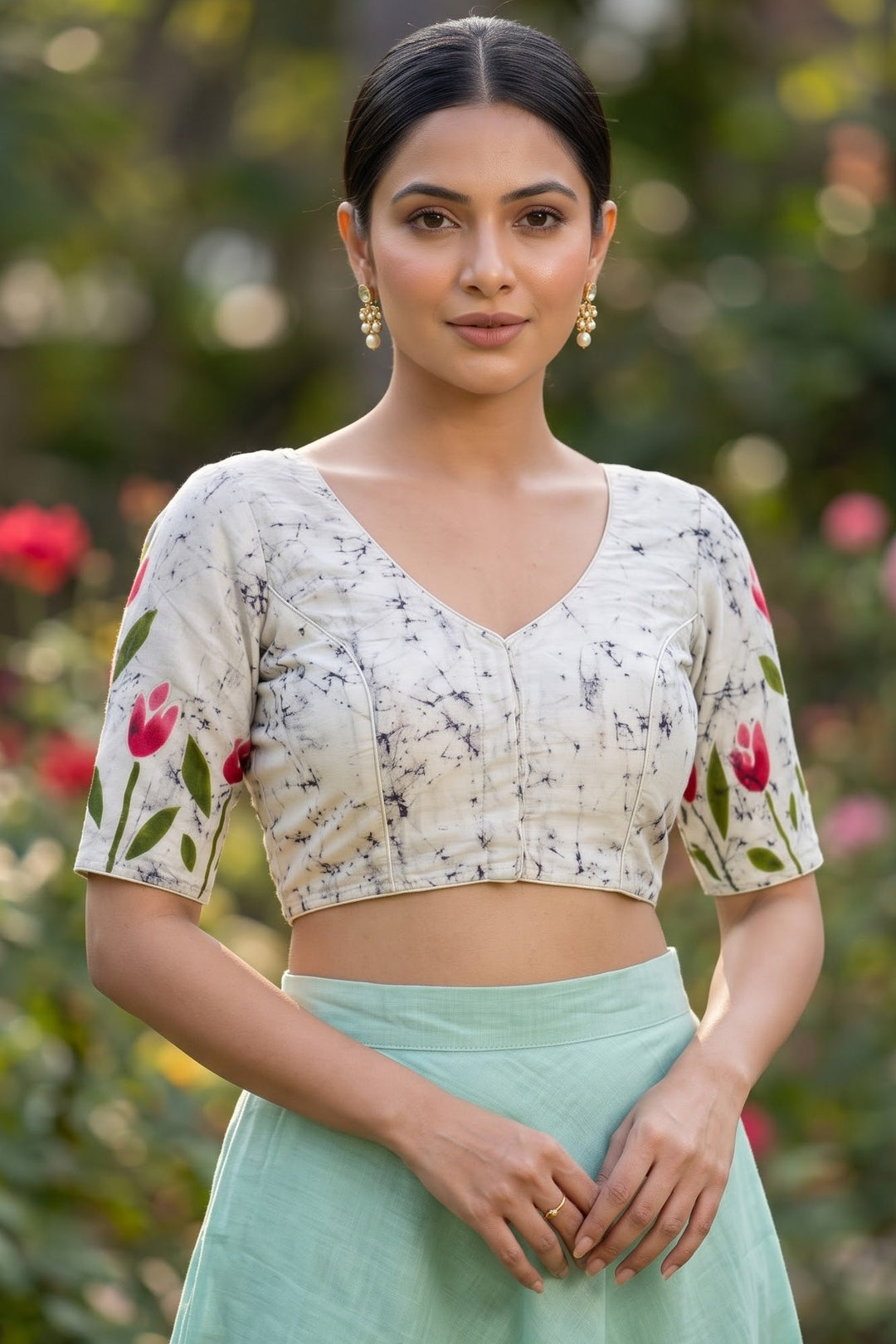 Tulip Charm Batik Blouse