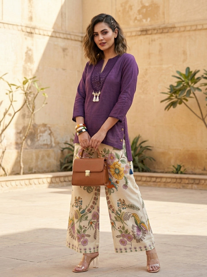 Soft Glow Co-ord Set( Velvet)