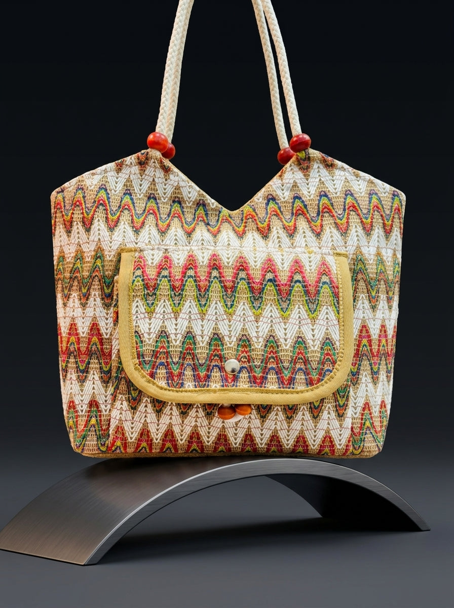 Tangled in colors- Boho Tote Bag