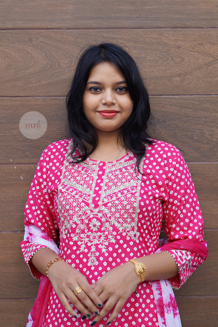 Story Without Words (Straight Cotton Kurti Set)