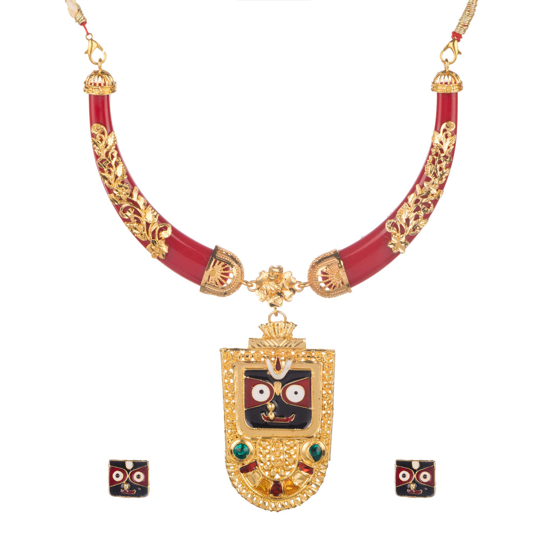 Blessings- Gold Plated Prabhu Jagannath Necklace Set