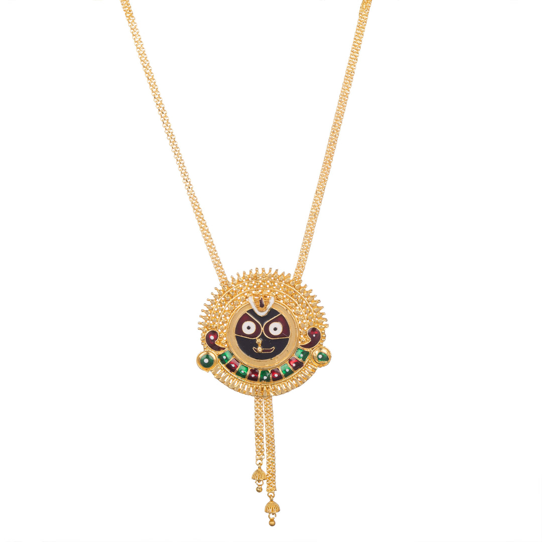 Jai Prabhu Jagannath Gold Plated Tie Chain Set