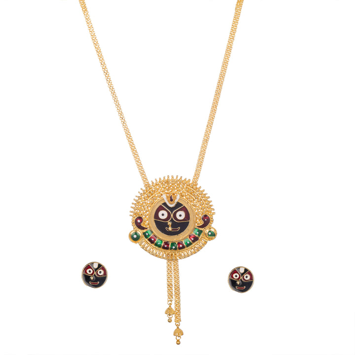 Jai Prabhu Jagannath Gold Plated Tie Chain Set