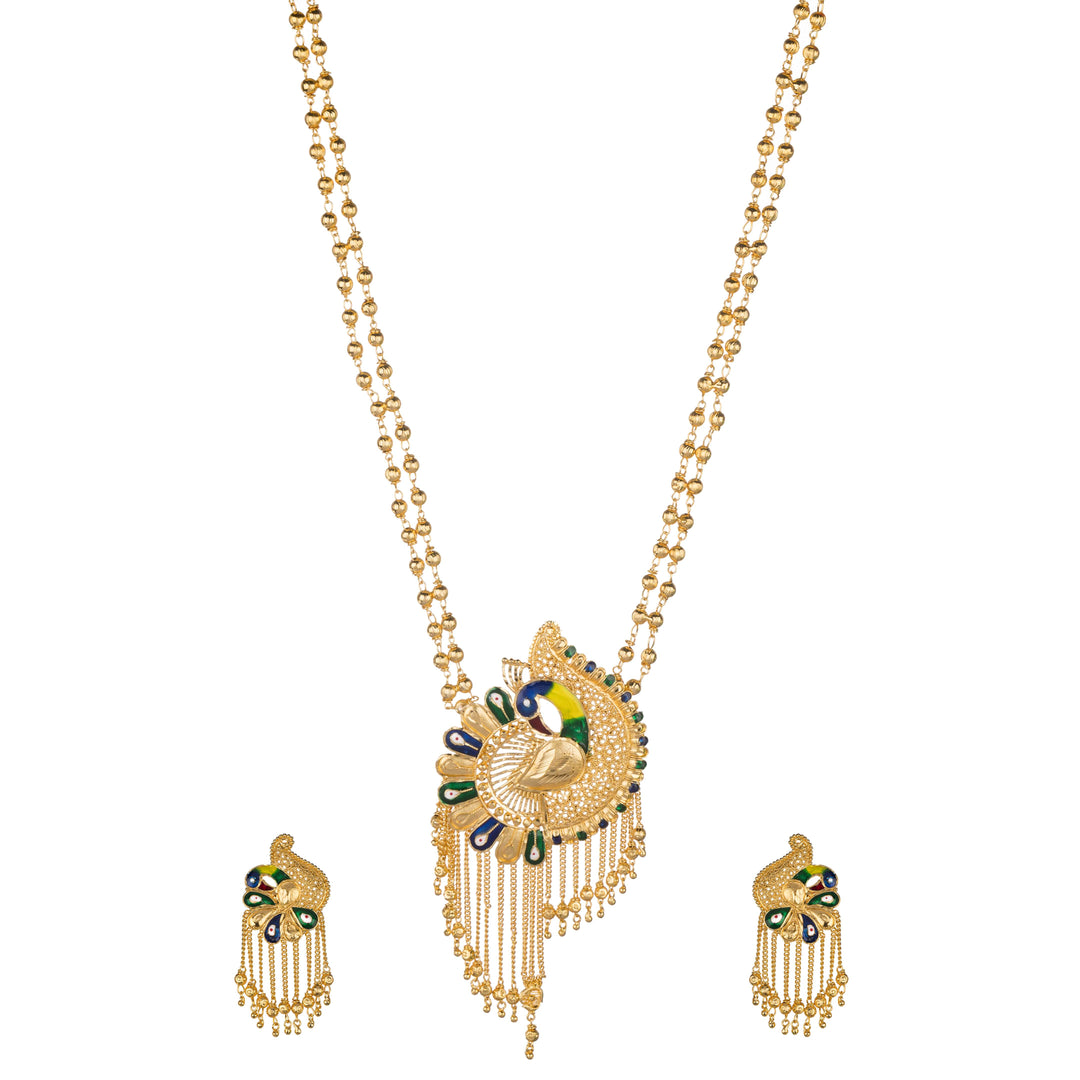 Blushing Bride -Motor Mala Har (Bridal Necklace set)