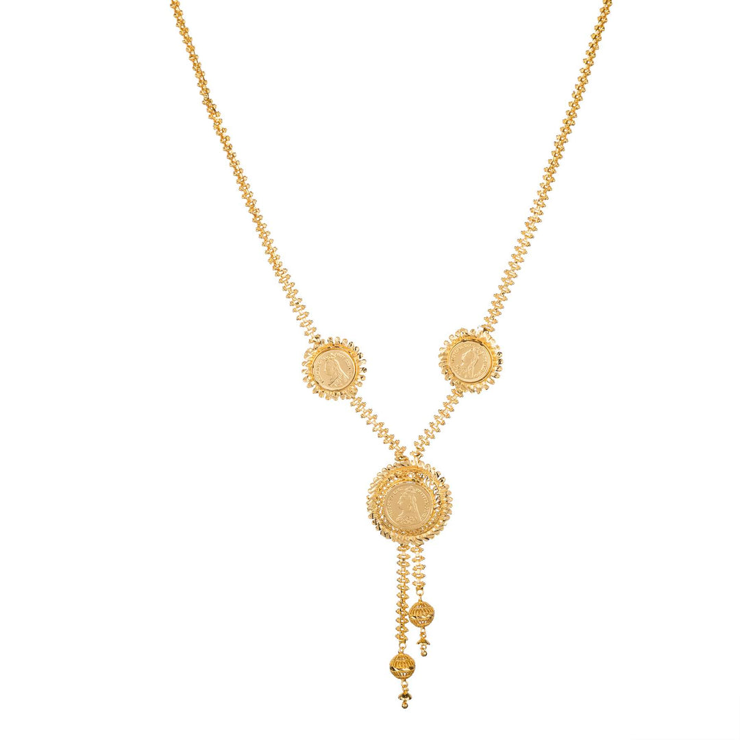 Trimukhee Gold Plated Gini Haar [ Long Chain]