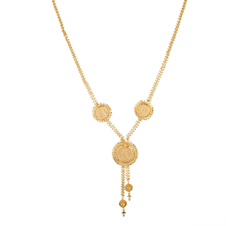 Trimukhee Gold Plated Gini Haar [ Long Chain]