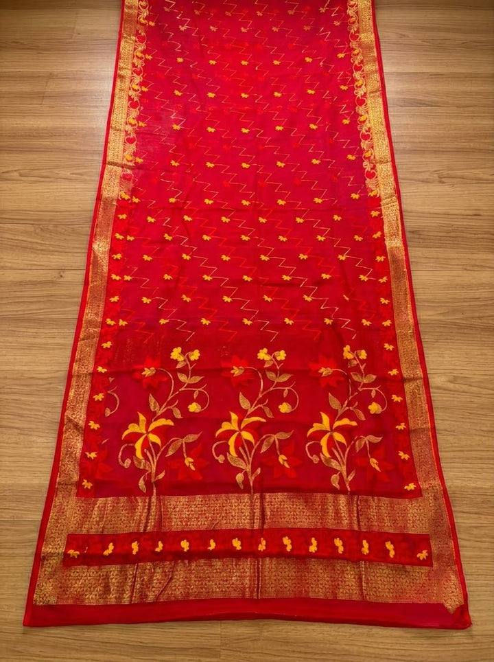 Paarijaat Dhakai Jamdani Saree