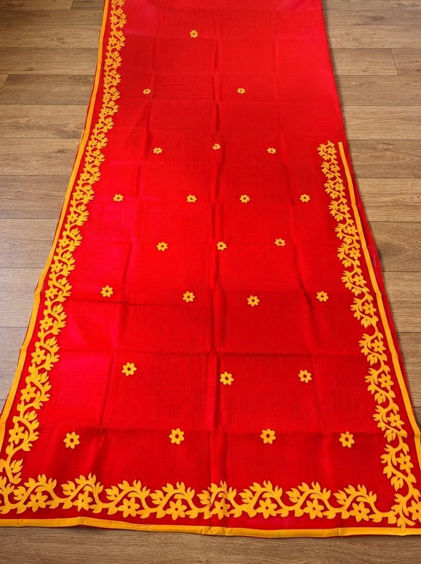 Hridoy rekha Kota Applique Saree