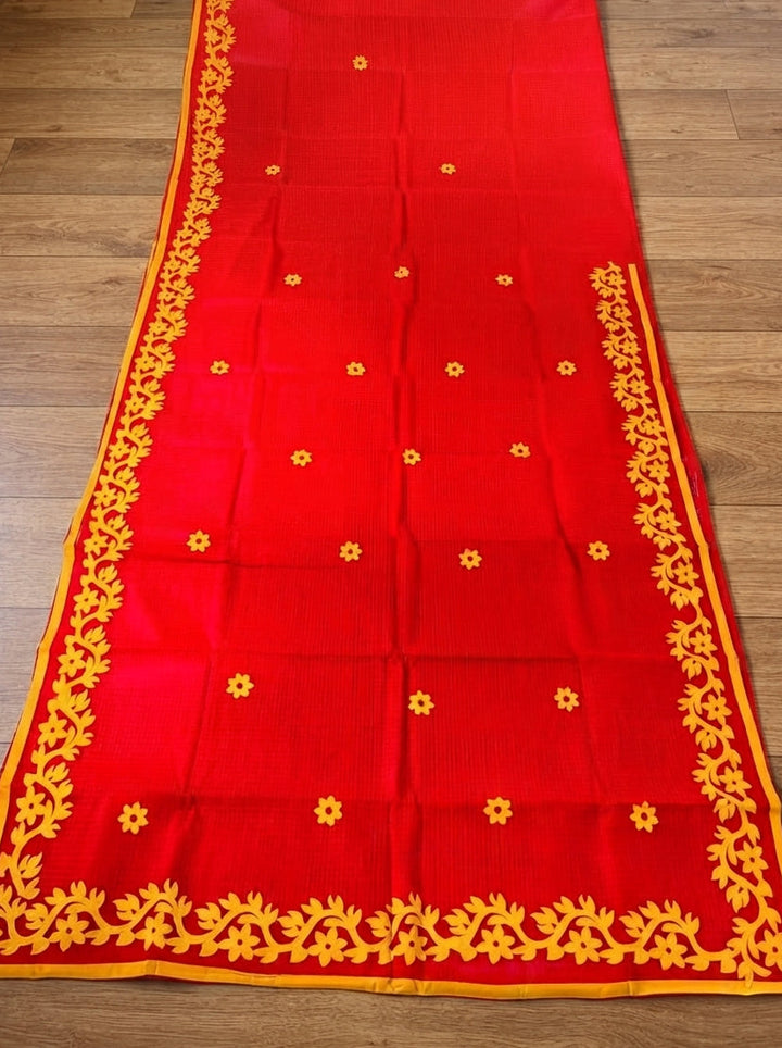 Hridoy rekha Kota Applique Saree