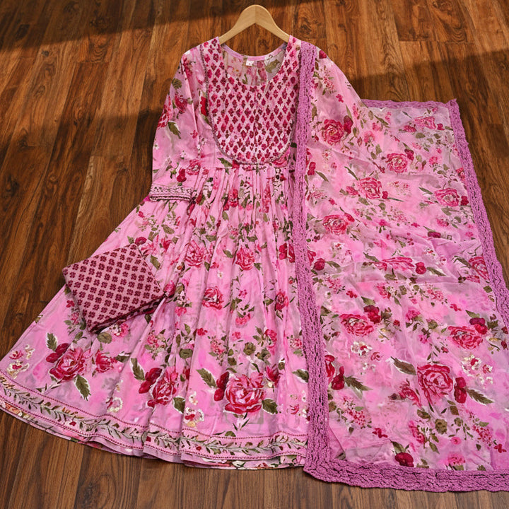 Petal Paradise Cotton Suit Set