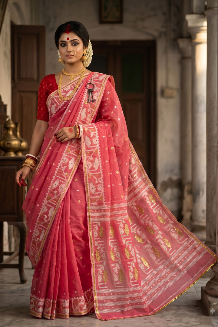 Sonar Alo  Katdana Jamdani Saree