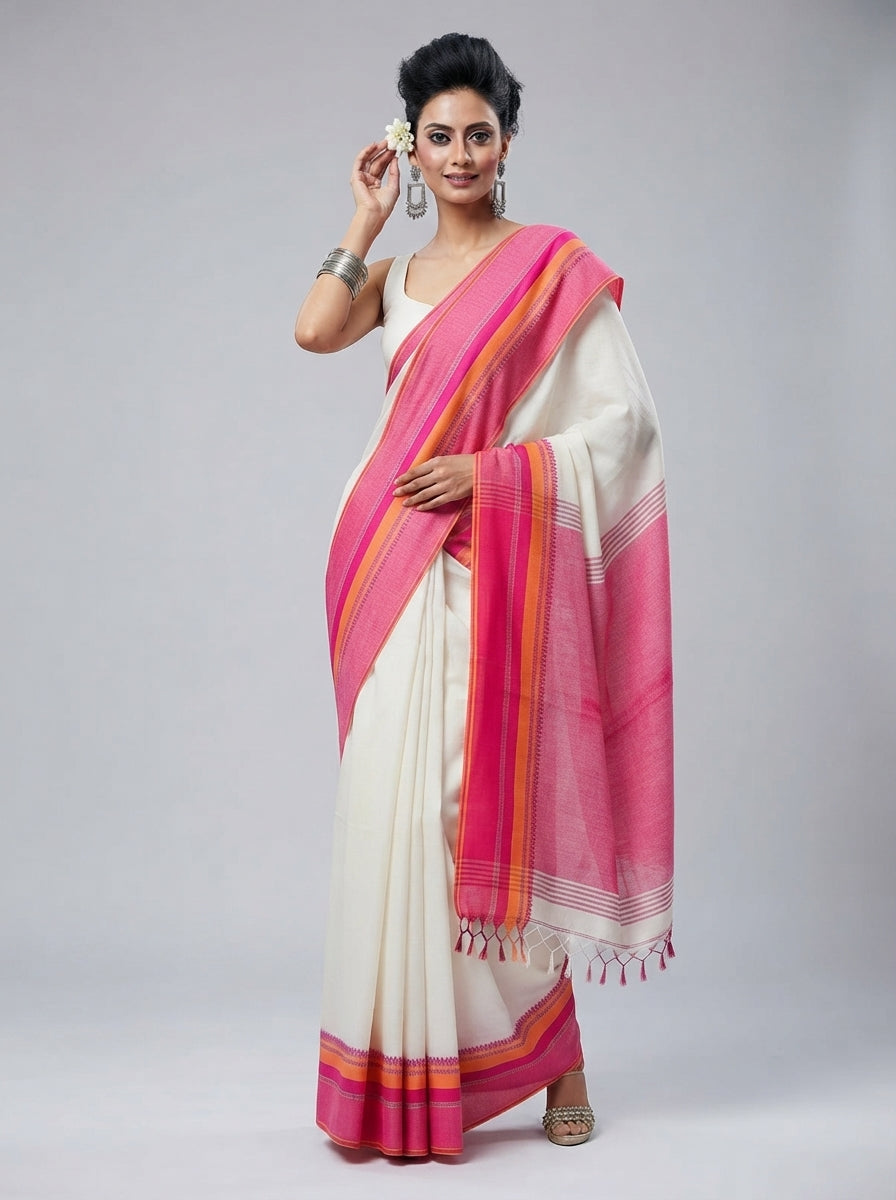 Neeladri Khadi Cotton Saree
