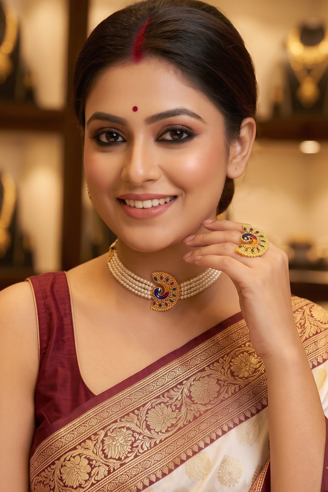 Set Of Three(Gold Plated Chocker Set)
