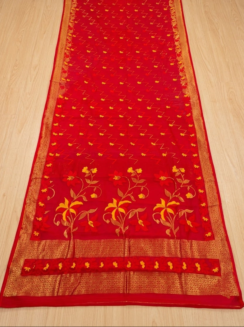 Paarijaat Dhakai Jamdani Saree