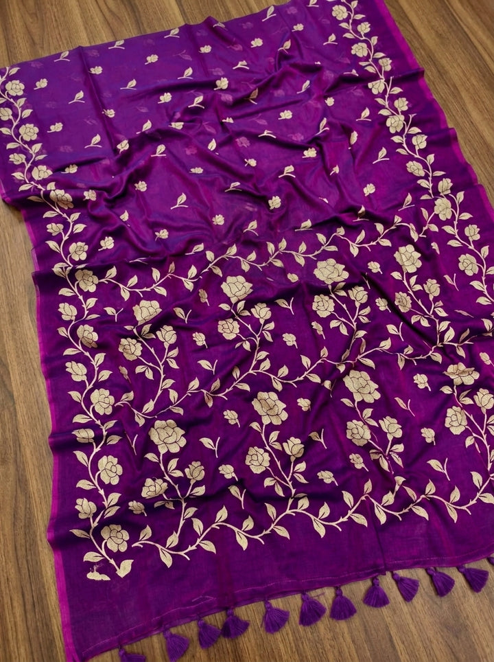 Pushpakunj Pure Mul Cotton Saree