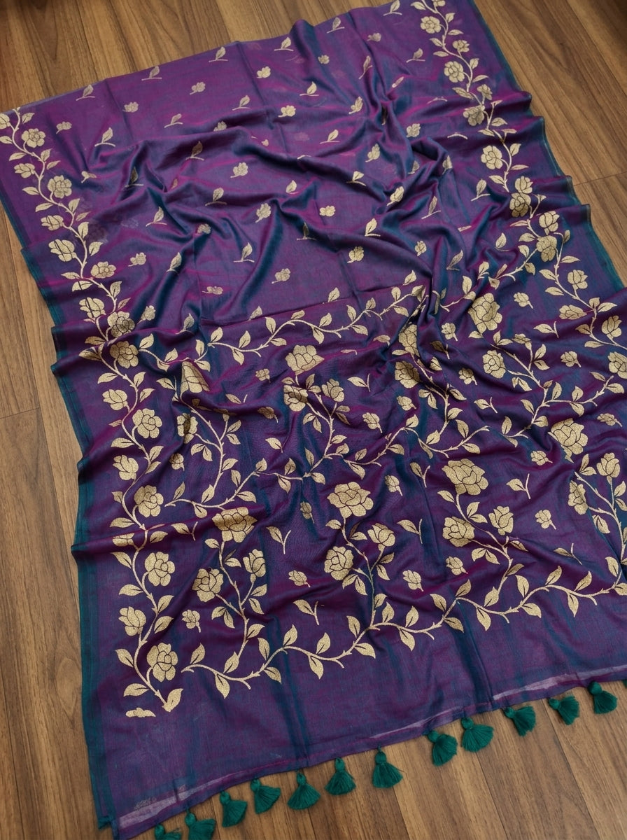 Pushpakunj Pure Mul Cotton Saree