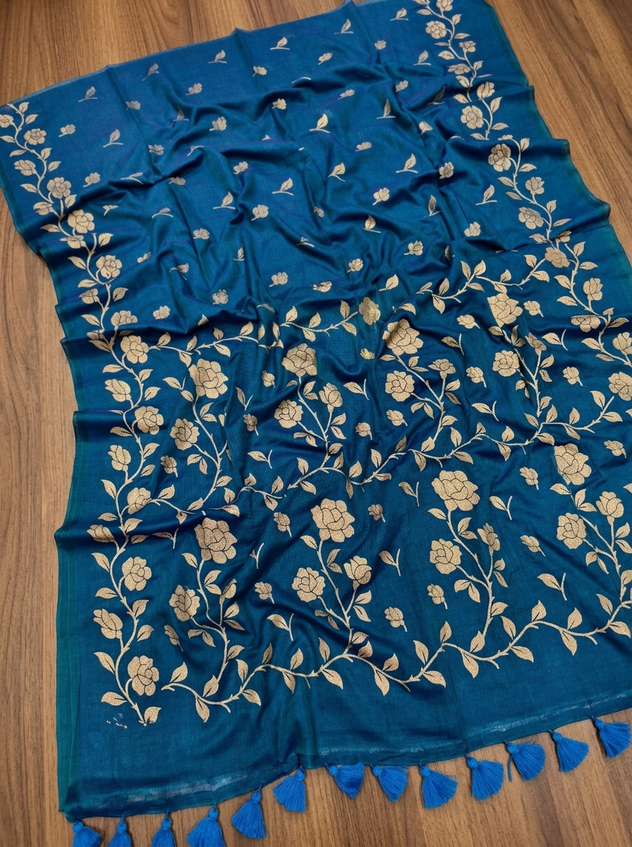 Pushpakunj Pure Mul Cotton Saree