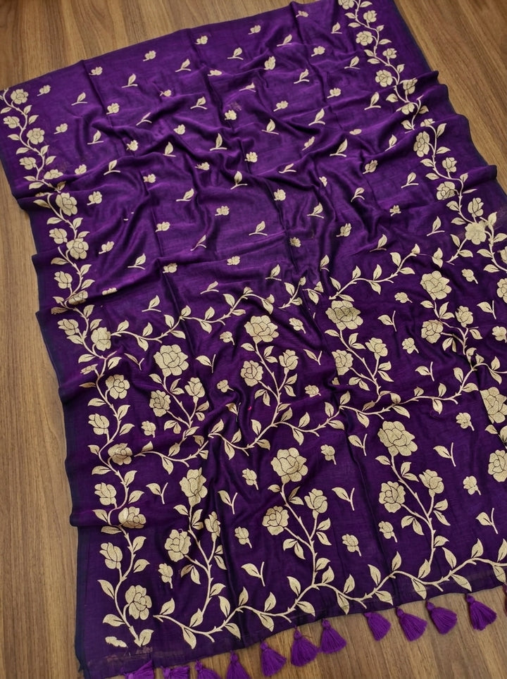 Pushpakunj Pure Mul Cotton Saree
