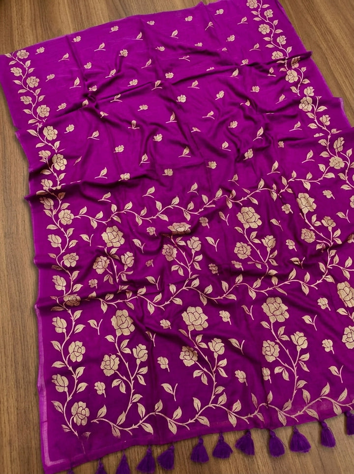 Pushpakunj Pure Mul Cotton Saree