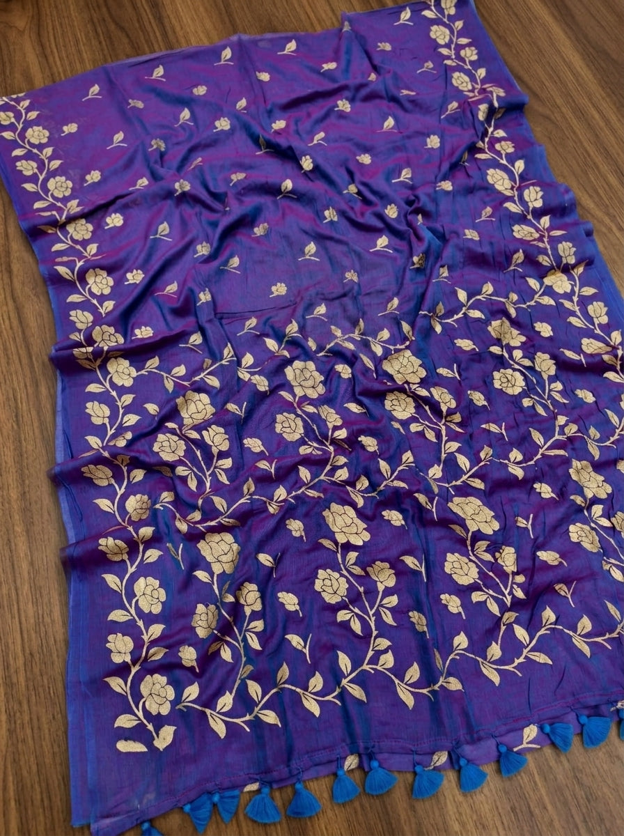 Pushpakunj Pure Mul Cotton Saree